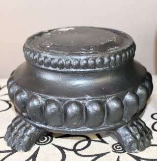 A fabulous large, green ceramic vase with a vase stand, fabulous on display.