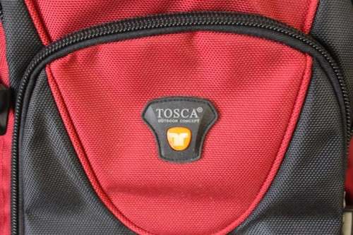 An awesome red and black Tosca backpack in great condition!!
