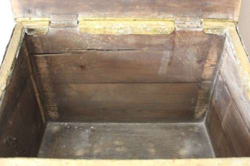 A fabulous vintage coal box (Purdonium) with incredible solid brass covering and wheels!!