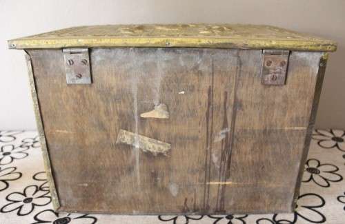 An awesome vintage coal box with incredible solid brass covering!! Stunning indoors/outdoors!!