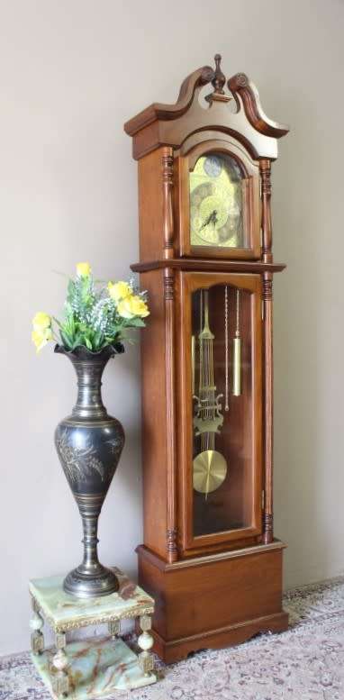 An exquisite Tempus Fugit "Reveille" battery operated grandfather clock. Stunning!!!!!