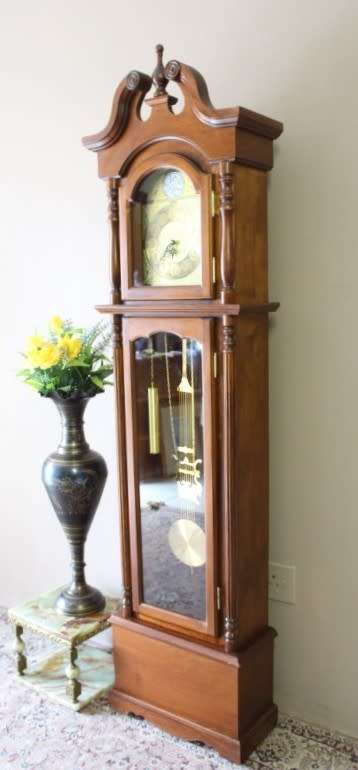 An exquisite Tempus Fugit "Reveille" battery operated grandfather clock. Stunning!!!!!