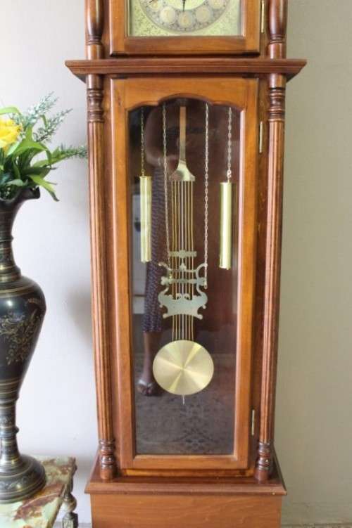 An exquisite Tempus Fugit "Reveille" battery operated grandfather clock. Stunning!!!!!