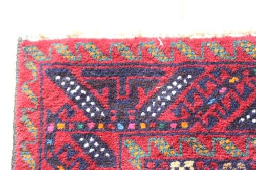 A fabulous vintage hand knotted thick pile Persian carpet (183cm x 91cm ) in good condition