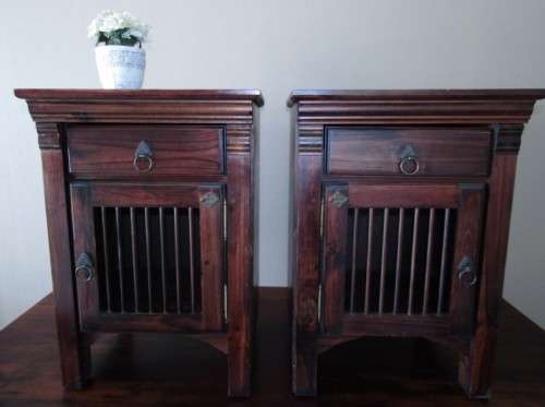 An awesome pair of larger Teak pedestal cabinets with a drawer and cupboard, stunning!!!