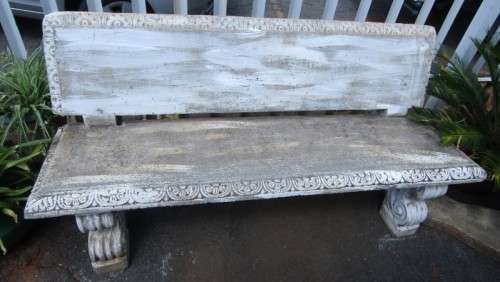 A fabulous large concrete 3 seater "Victorian" bench. Stunning as a feature piece in a garden!!!