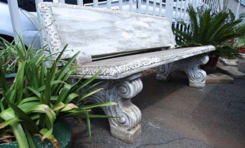 A fabulous large concrete 3 seater "Victorian" bench. Stunning as a feature piece in a garden!!!