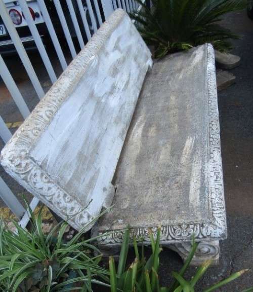 A fabulous large concrete 3 seater "Victorian" bench. Stunning as a feature piece in a garden!!!