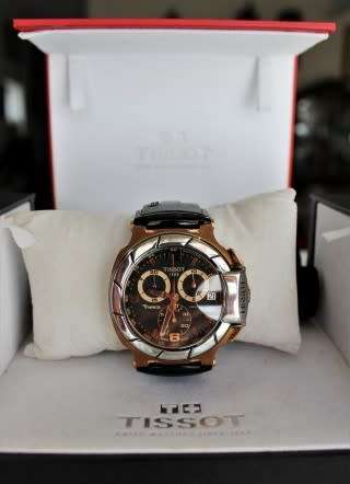 An attractive original Tissot T-race men's wrist watch.
