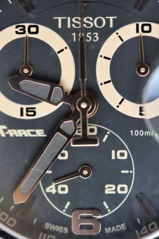 An attractive original Tissot T-race men's wrist watch.