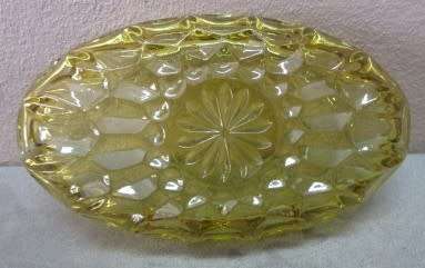 Two lovely lidded coloured glass butter dishes, gorgeous on a breakfast table!