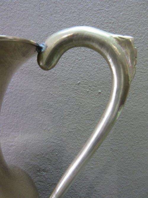 Vintage solid brass pitcher/ jug with ornate hand chased detailing-Lifespace Sale