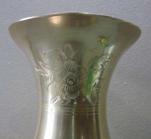 Vintage solid brass pitcher/ jug with ornate hand chased detailing-Lifespace Sale
