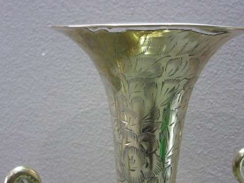 A lovely solid brass vase with two handles. Beautiful on display! Lifespace Sale