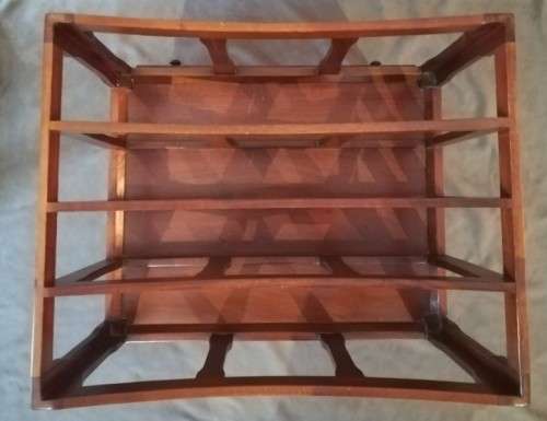 An exquisite vintage solidly made Canterbury magazine rack with 2 drawers on original castors!!
