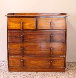A beautiful vintage five-drawer chest of drawers which provides lots of storage space-Lifespace Sale