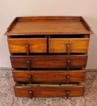 A beautiful vintage five-drawer chest of drawers which provides lots of storage space-Lifespace Sale
