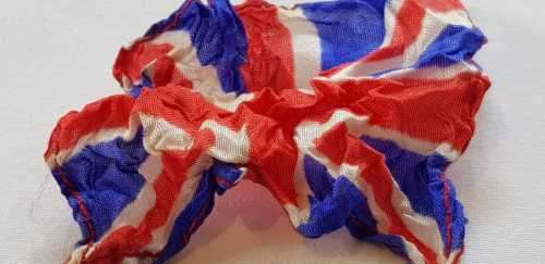 An exceptionally rare antique British (1940s) Bundles for Britain "Union Jack flag" charm.