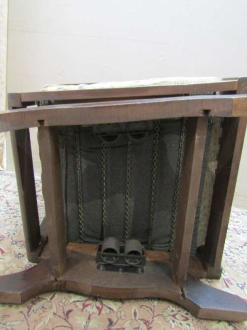 A gorgeous vintage Imbuia rattan backed rocking chair, fantastic in a sun room, patio, porch!!