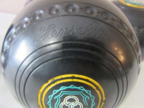 An awesome set of four South African "Henselite" bowling balls (super grip) in a carry bag size 6