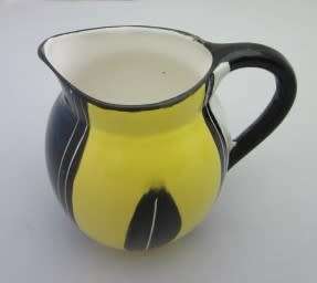 A gorgeous, colourful ceramic jug, "Lesedi pottery made in S-Africa, Cape Town". Lifespace Sale