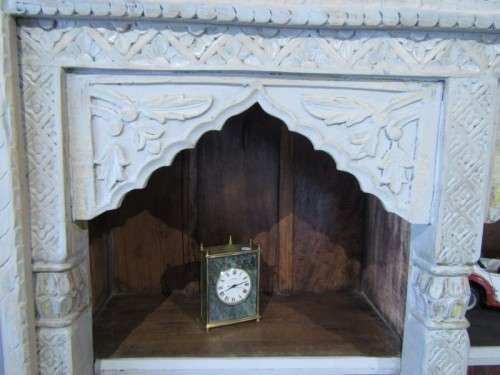 An large Indonesian shelved cabinet & amazing carved detailing and 5 bottom drawers-Lifespace Sale