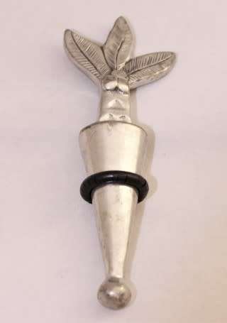 A beautiful stainless steel, Carrol Boyes bottle stopper, gorgeous and functional!