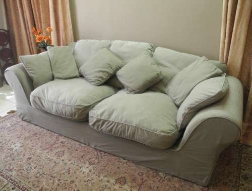 A fabulous quality "oversized" Coricraft 2.53m sofa couch w/ removable covers & comfortable cushions