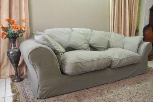 A fabulous quality "oversized" Coricraft 2.53m sofa couch w/ removable covers & comfortable cushions