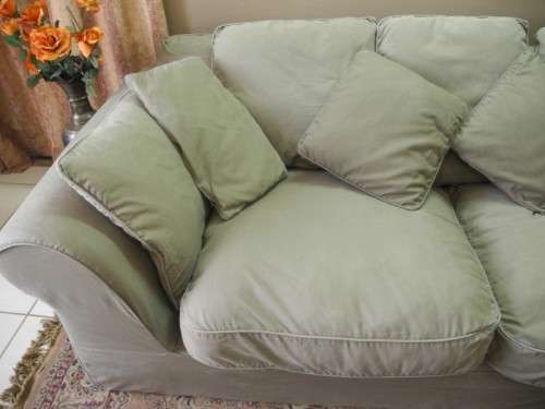 A fabulous quality "oversized" Coricraft 2.53m sofa couch w/ removable covers & comfortable cushions