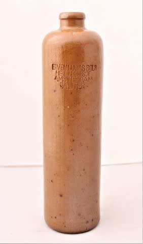 An amazing original 'Erven Lucas Bols' gin pottery bottle, made in Amsterdam!