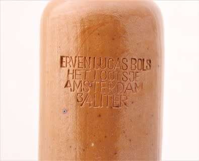 An amazing original 'Erven Lucas Bols' gin pottery bottle, made in Amsterdam!