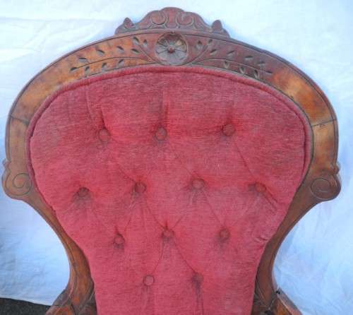A fantastic carved Antique King and Queen chair for restoration. Great project!!