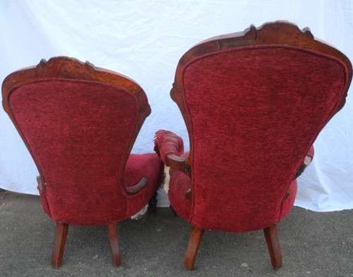 A fantastic carved Antique King and Queen chair for restoration. Great project!!