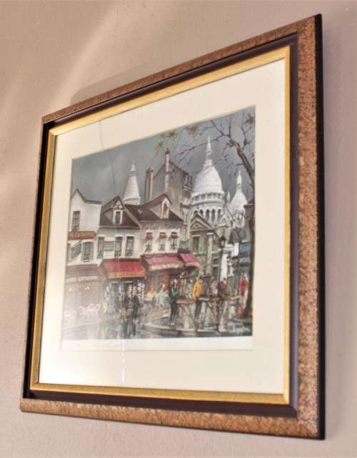 A lovely framed vintage Maurice Legendre "Paris" print.