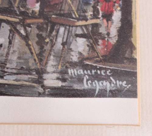 A lovely framed vintage Maurice Legendre "Paris" print.