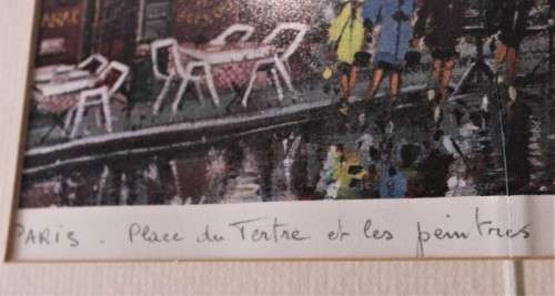A lovely framed vintage Maurice Legendre "Paris" print.