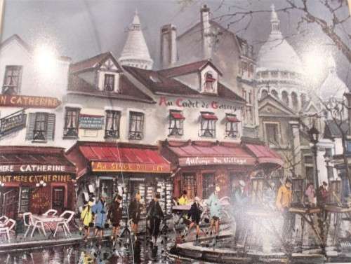 A lovely framed vintage Maurice Legendre "Paris" print.