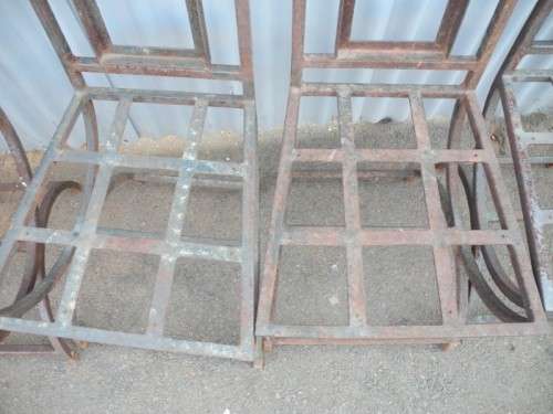 FIX ME UP!!! A set of eight metal patio chairs, perfect in a lapa for extra seats. BARGAIN!!!