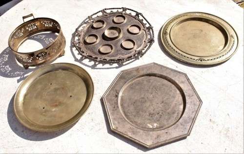 AWESOME collection of five various brass items-Lifespace Sale