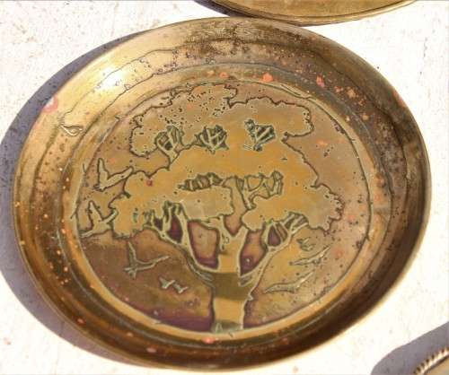 GORGEOUS collection of six medium sized various brass items-Lifespace Sale