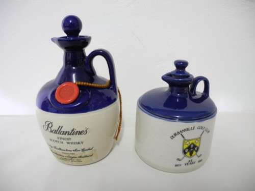 A vintage Ballantines Whisky decanter and a Durbanville golf club decanter-Lifespace Sale