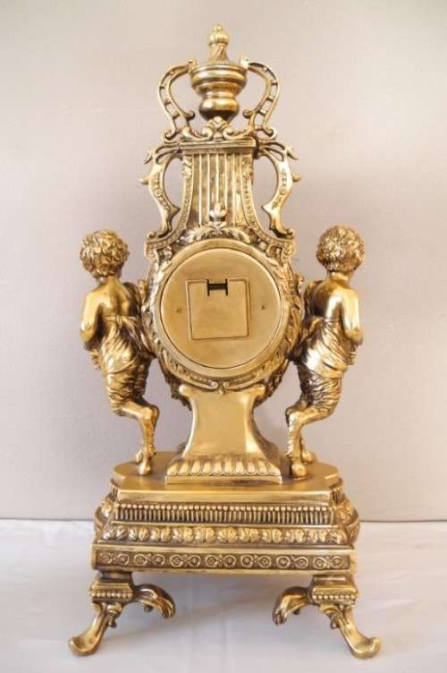 A magnificent 3 Piece French gold resin Clock Garniture, with a Juliana Quartz clock Beautiful!!!