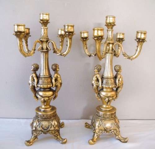 A magnificent 3 Piece French gold resin Clock Garniture, with a Juliana Quartz clock Beautiful!!!