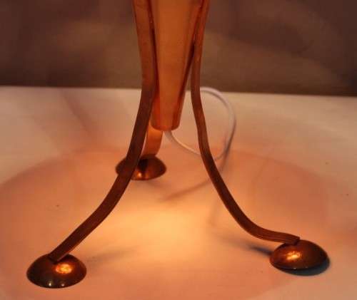 A stunning little Copper table lamp with a copper shade - very stylish-Lifespace Sale