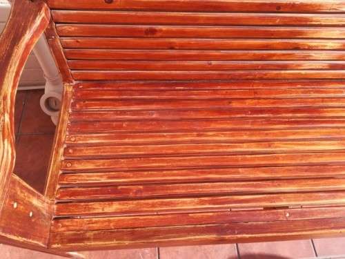 A fantastic well-made, sturdy vintage wood bench - perfect  in a lapa/ patio!Xmas sale