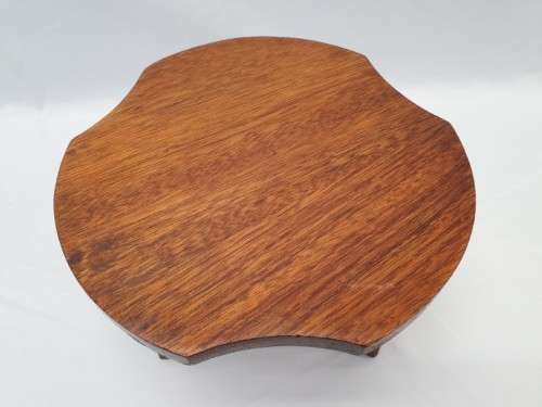 A fantastic vintage solid teak milking stool w beautiful shaped wood top in fantastic condition!!!