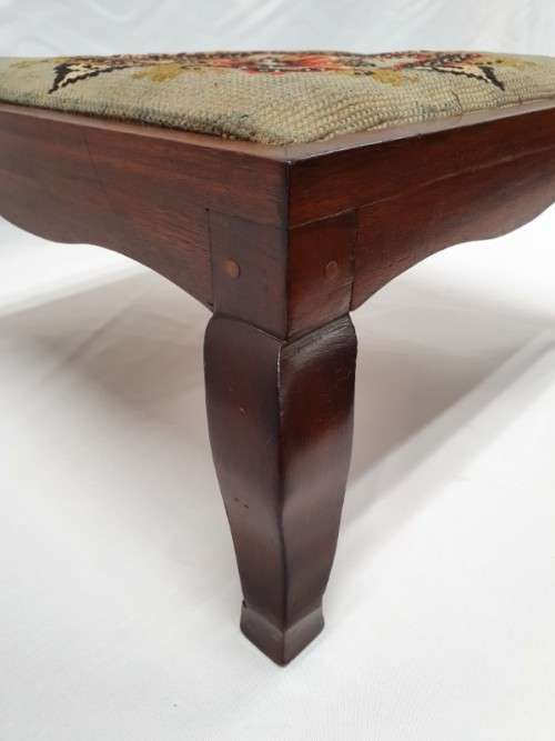 A pretty colourful vintage tapestry foot stool- Xmas Sale