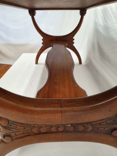 A carved Oak coffee table in good condition.Perfect in informal areas-Xmas Sale