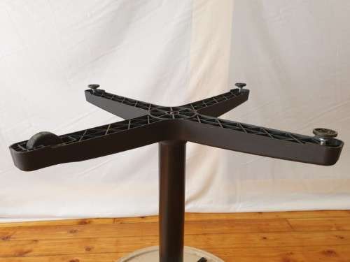 A lovely cafe style round table with newspaper print for indoor or outdoor use.-Xmas sale